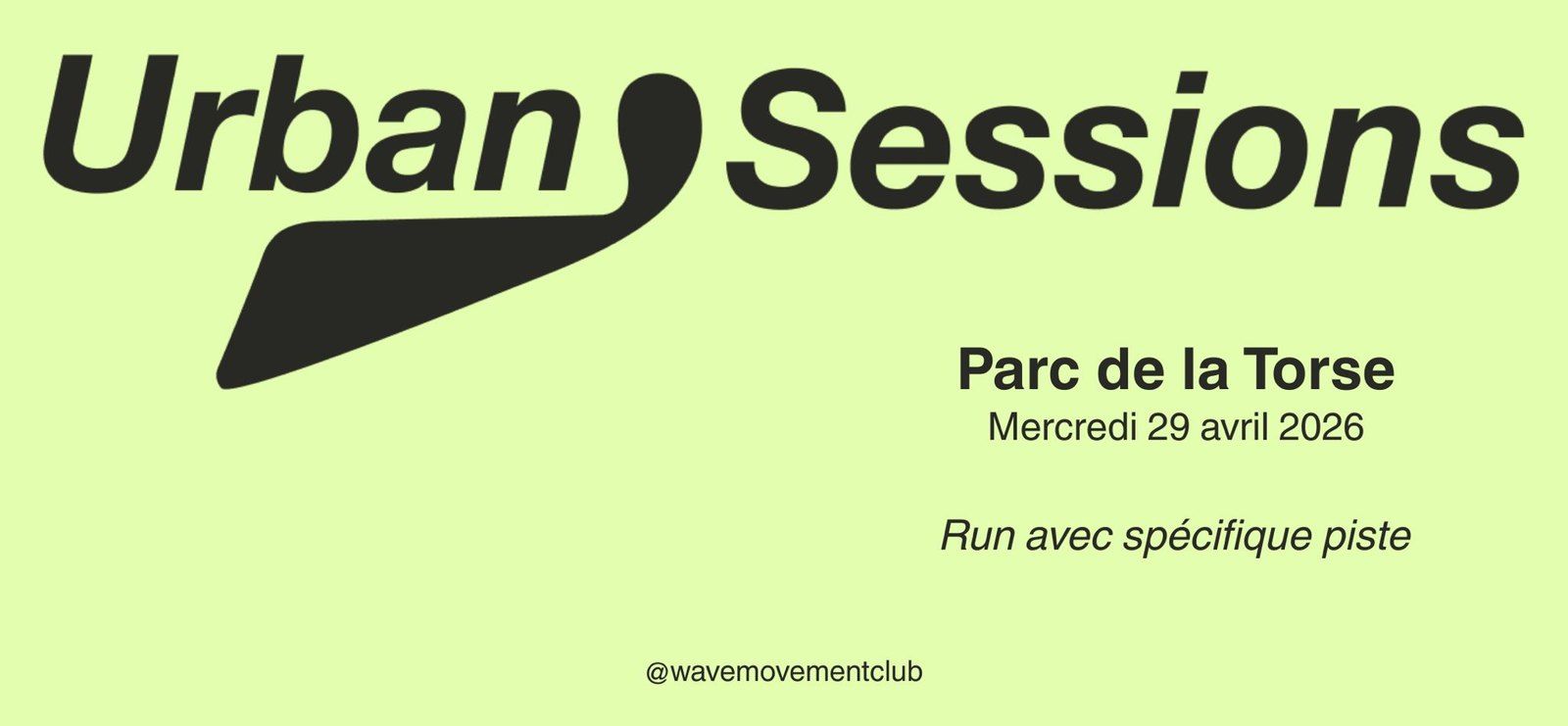 Affiche Urban Sessions, parc de la Torse, mercredi 29 avril.