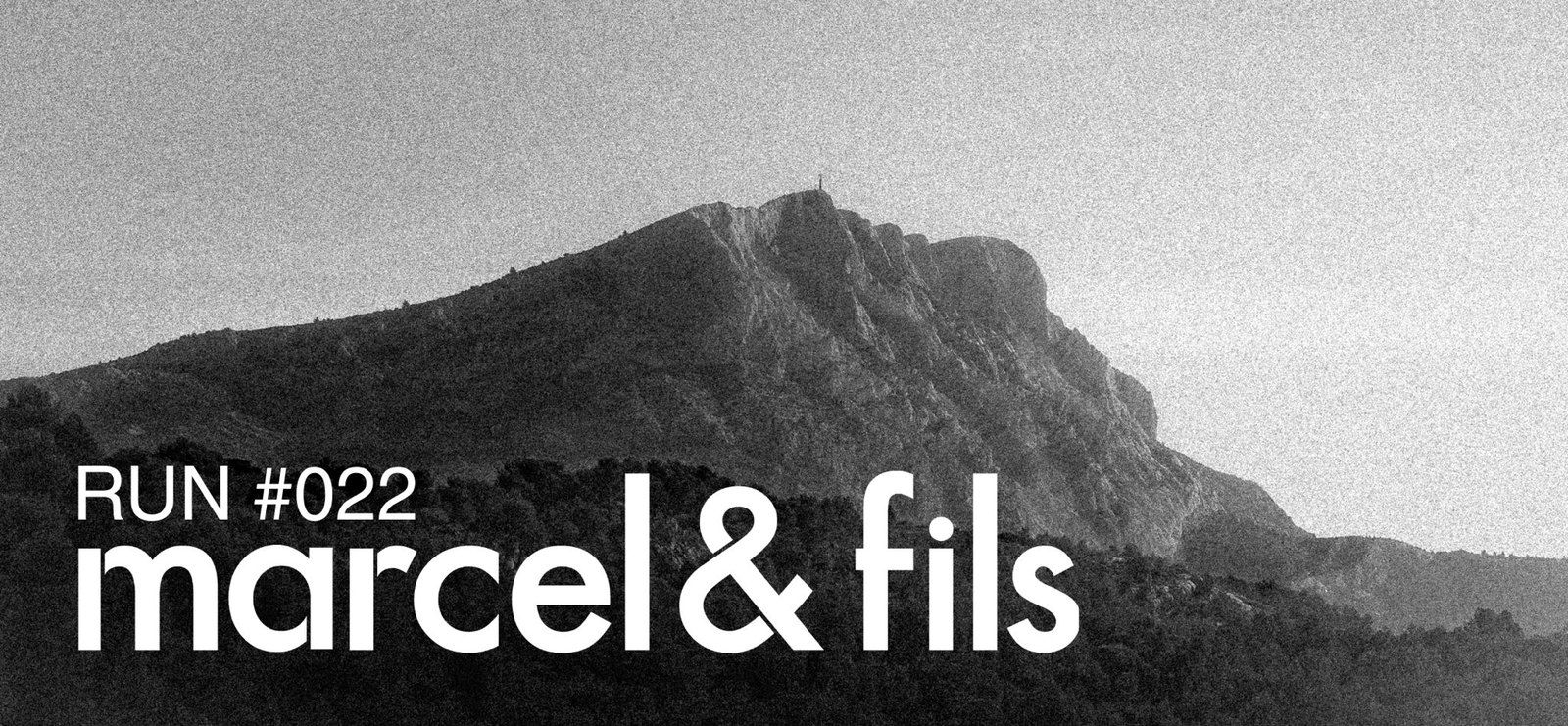 Visuel noir et blanc du Run #022 marcel & fils, Sainte-Victoire.